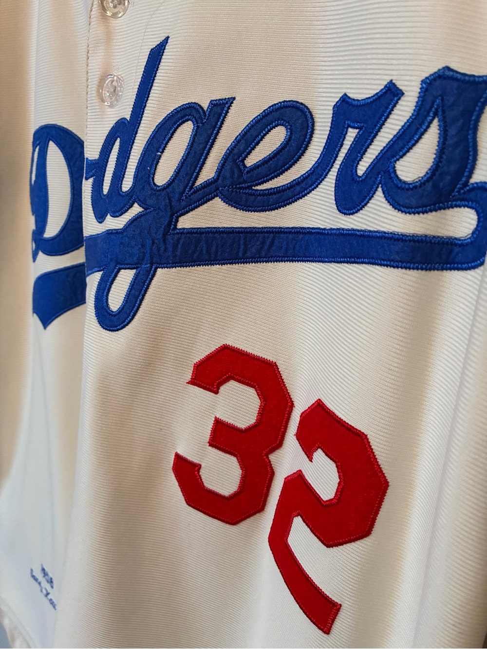 Vintage Sandy Koufax 1958 Los Angeles Dodgers #32 Cream Baseball Jersey - Picture 8 of 8